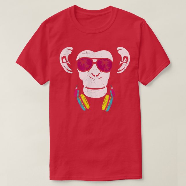 Monkey Cooler Monkey DJ Headphones Going Out Fun P T-Shirt (Design vorne)