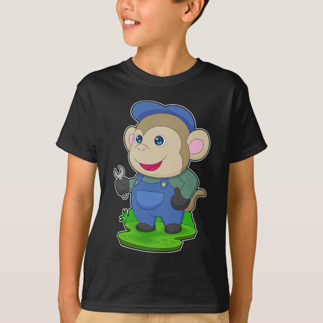 Monkey Craftsman Wrench T-Shirt (Vorderseite)