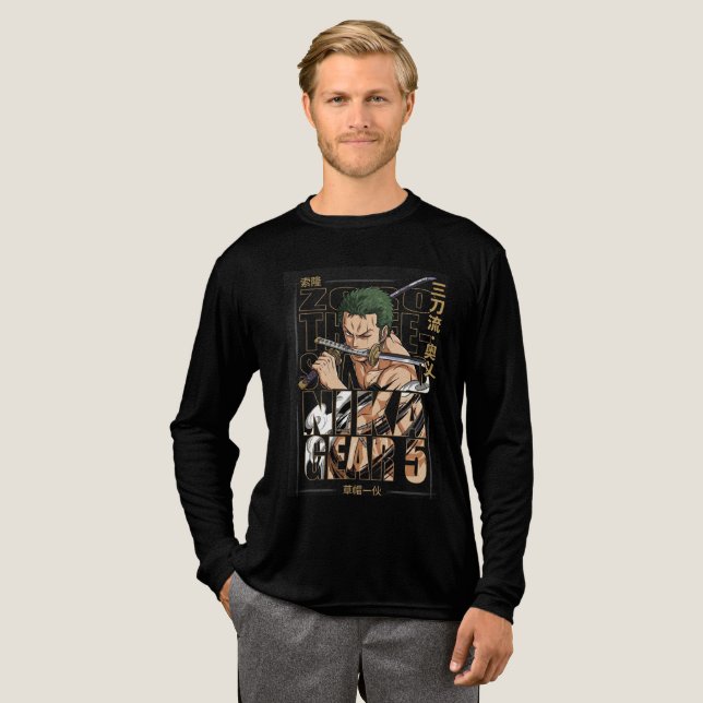 MONKEY D LUFFY T-Shirt Tri-Blend Shirt (Volle Vorderseite)