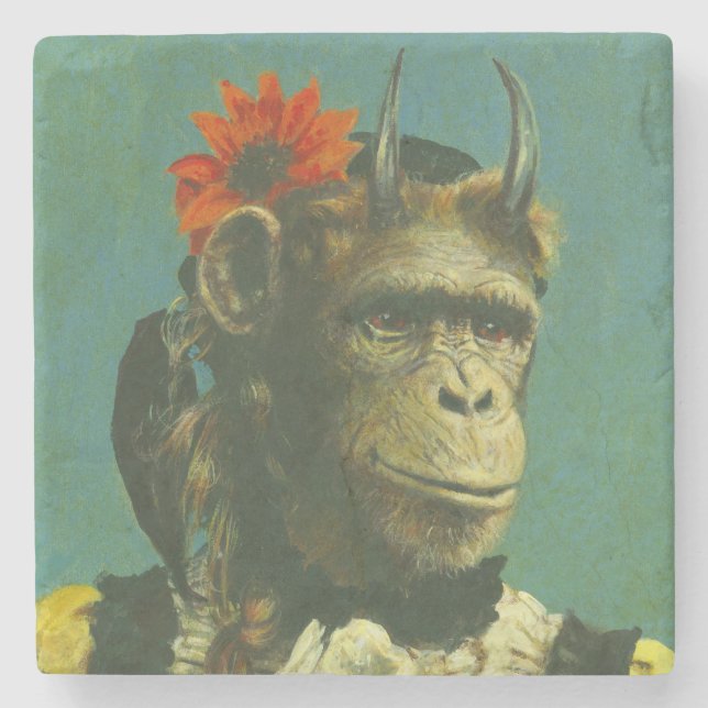 Monkey Demon Marble Untersetzer (Vorderseite)