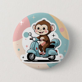 Monkey driving a scooter button