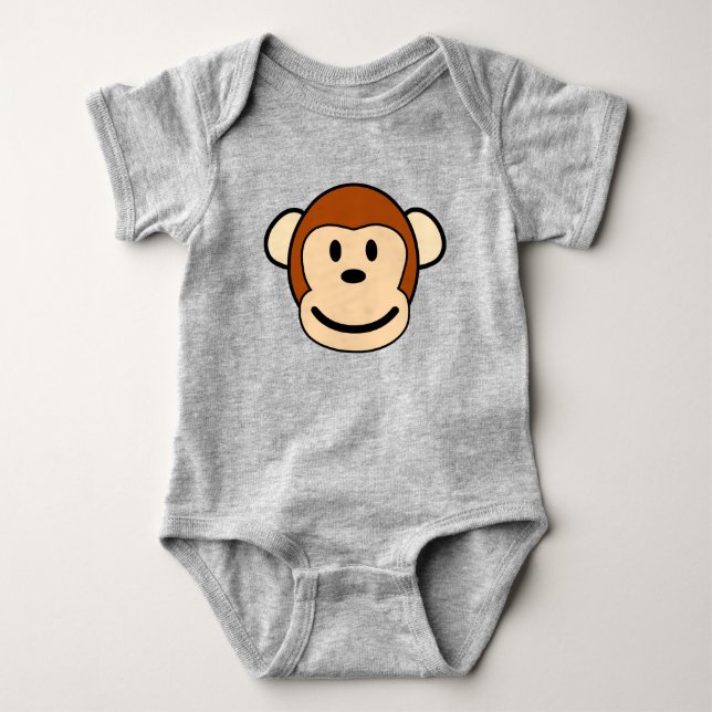 Monkey Face Baby One-Piece T - Shirt (Vorderseite)