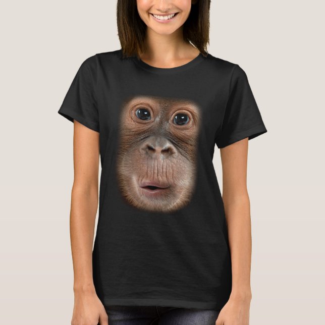 Monkey Face Chimpanzee Ape Zoo Animal T-Shirt (Vorderseite)