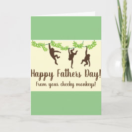 Monkey Fathers Day Card Wird Karte