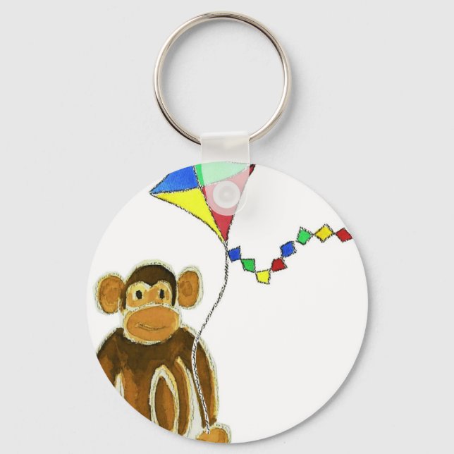Monkey Flying Kite Schlüsselanhänger (Vorderseite)