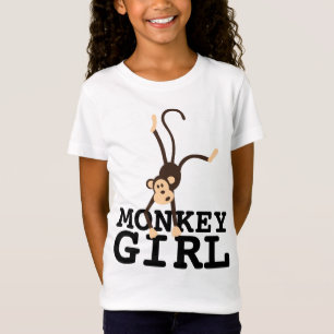 MONKEY GIRL FUNNY GIRLS T-SHIRTS ENFANTS