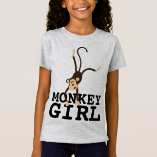 MONKEY GIRL FUNNY GIRLS T-SHIRTS ENFANTS
