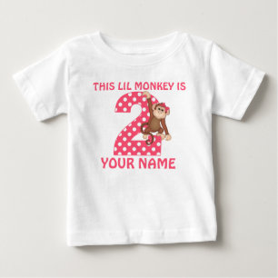 Monkey Girl Personalisierter T - Shirt