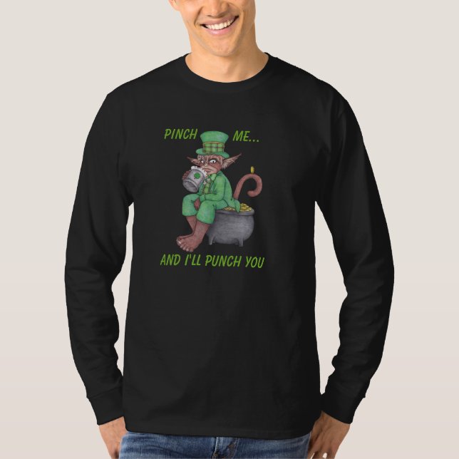 Monkey Gnome Leprechaun Long-Sleeve T - Shirt (Vorderseite)