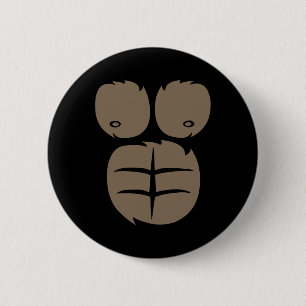 Monkey Gorilla Kostüm T-Shirt Tier Bauch Extravaga Button