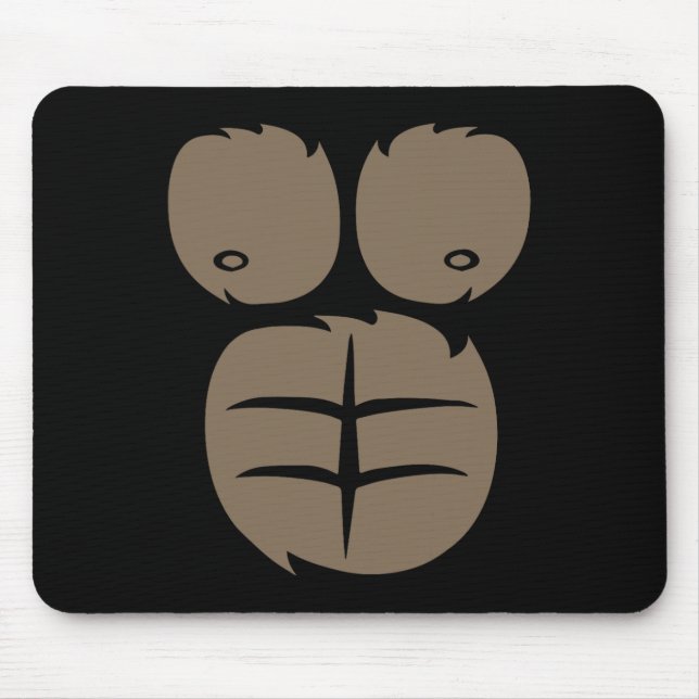 Monkey Gorilla Kostüm T-Shirt Tier Bauch Extravaga Mousepad (Vorne)