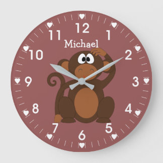 Monkey Große Wanduhr