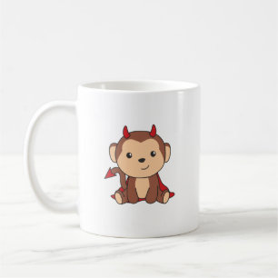 Monkey Halloween Niedlicher Teufel Kinder Hexen Ko Kaffeetasse