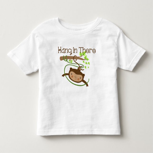 Monkey Hang in There Kleinkind T-shirt (Vorderseite)