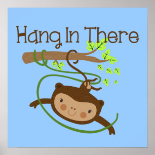 Monkey Hang in There Poster