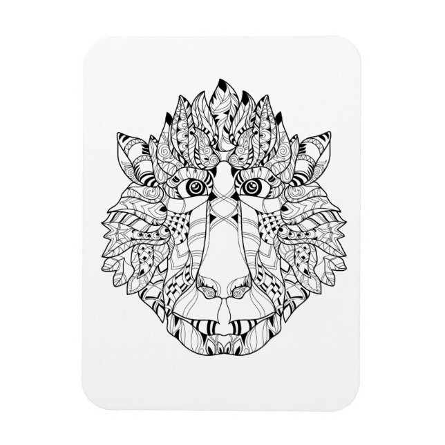 Monkey Head Doodle Magnet (Vertikal)