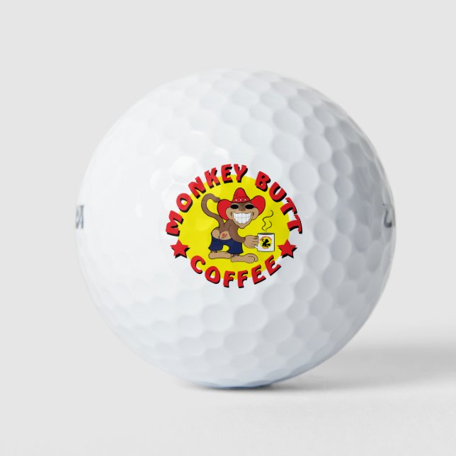 Monkey Hintern Kaffeebäume Golfball (Vorderseite)