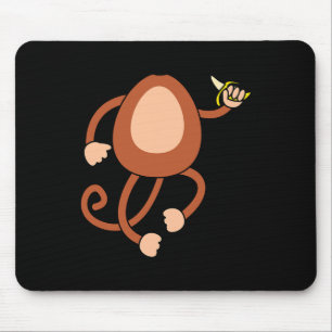 Monkey Holding Banana Kostüm Spaß leicht Halloween Mousepad