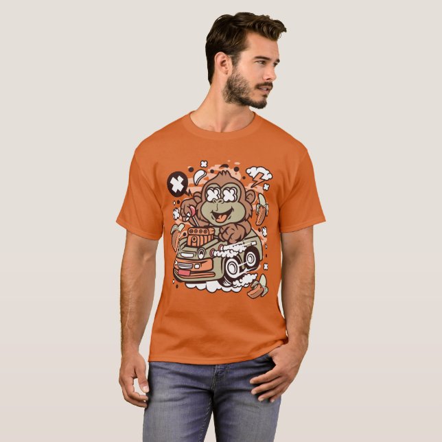 Monkey Hotrod T-Shirt (Vorne ganz)