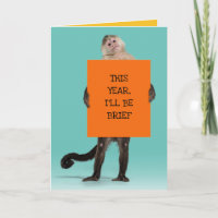 Monkey ist in seinen Briefs Funny Birthday kurz