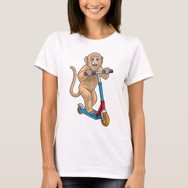 Monkey Kick Scooter T-Shirt (Vorderseite)