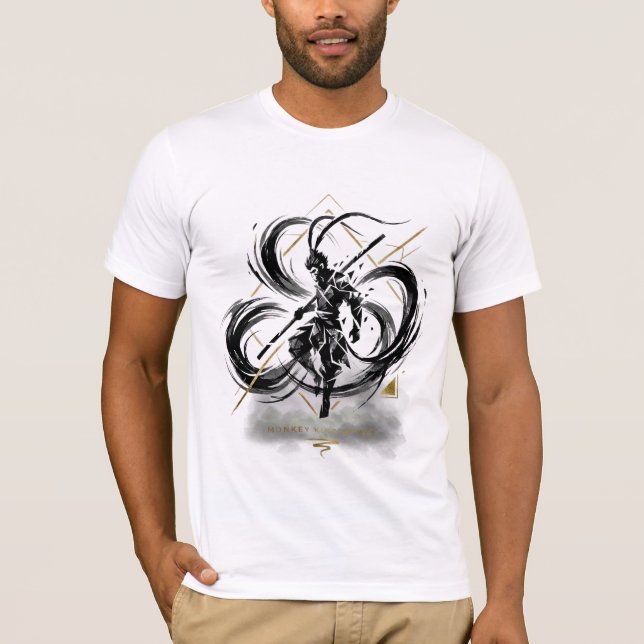 Monkey King Spirit Ink Storm T-Shirt (Vorderseite)