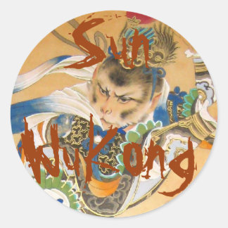 Monkey King Sun WuKong autocollants ronds