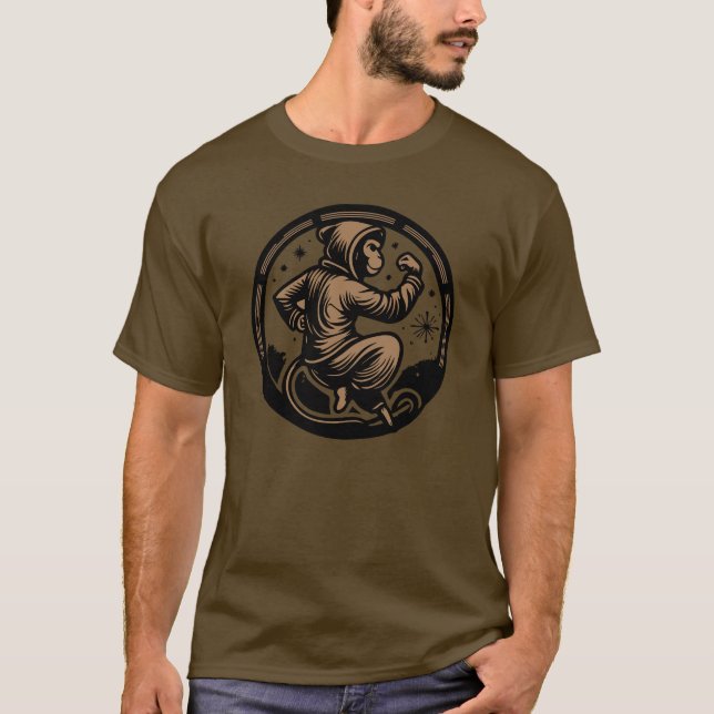 Monkey Kungfu T - Shirt Ancient Monkey Kungfu (Vorderseite)