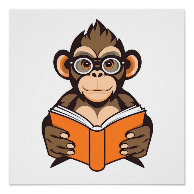 Monkey lesen poster (Vorderseite)
