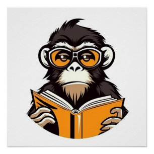 Monkey lesen poster
