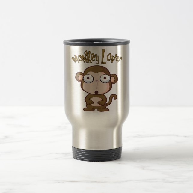 Monkey Lover Travel Mug Reisebecher (Mittel)