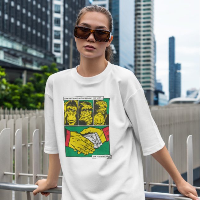 Monkey Mafia Animal Comic T-Shirt (Von Creator hochgeladen)