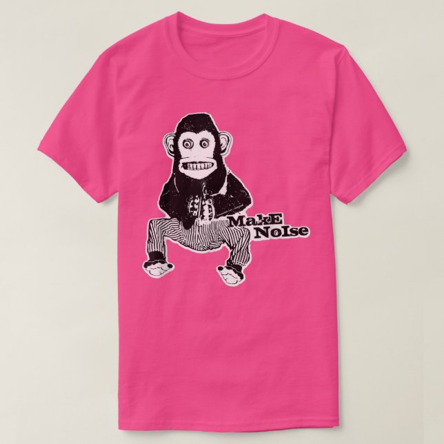 MONKEY MAKE NOISE 1970er Spielzeug Banging Cymbals T-Shirt (Design vorne)
