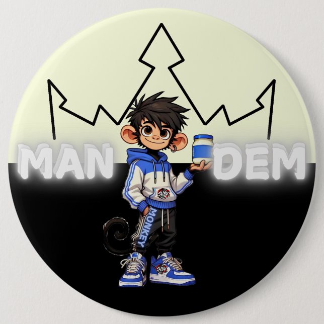 Monkey - Mandem Collection -SVBK- SILVERBCKK TTV Button (Vorderseite)