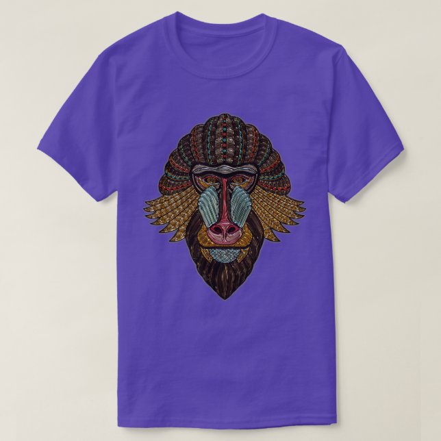 Monkey Mandrill Bekleidung T-Shirt (Design vorne)