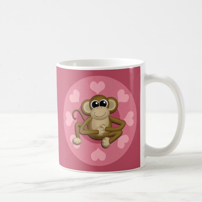 Monkey me tasse rose d'amour (Droite)
