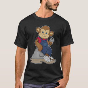 Monkey Mechanic Wrench T-Shirt