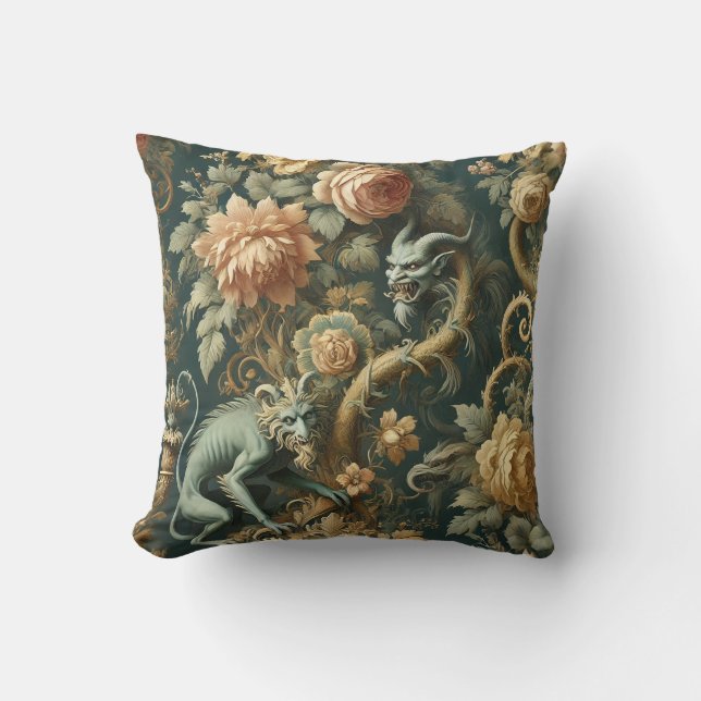 Monkey Minion Mischief - Gotisches Barock Kissen (Vorderseite)