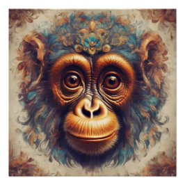 Monkey no 1 Glossy Poster