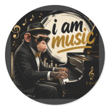 Monkey Playing Piano Music Poster – I Am Music