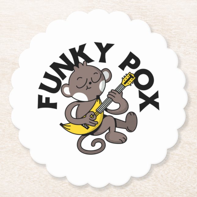 Monkey Pox Funky Pox Untersetzer (Vorderseite)