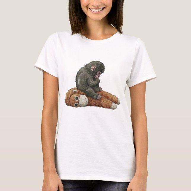Monkey Punch, Baby Monkey Orangutan Hug  T-Shirt (Vorderseite)