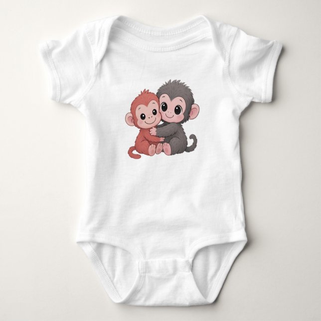 Monkey Punch Kids Baby Strampler (Vorderseite)