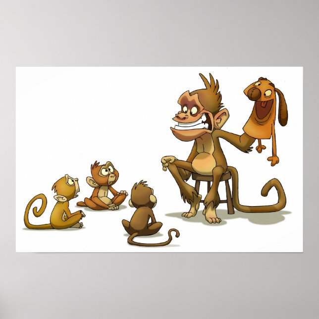 Monkey Puppet Show Poster (Vorne)