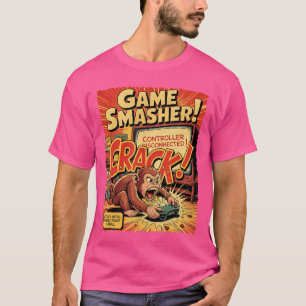 Monkey Rage Gamer Retro-Comic-Konsole Lustiges Vid T-Shirt