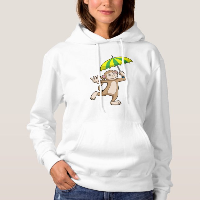 Monkey Rain Umbrella Hoodie (Vorderseite)