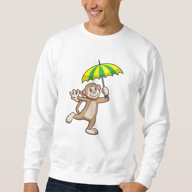 Monkey Rain Umbrella Sweatshirt (Vorderseite)
