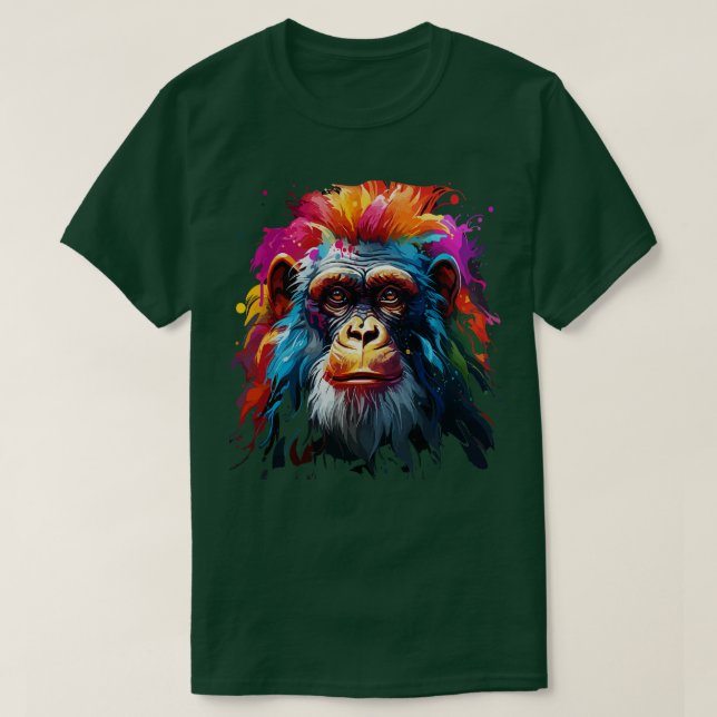 Monkey Rainbow T-Shirt (Design vorne)