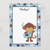 Monkey Rockstar Guitar Danke Karte