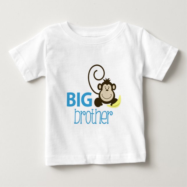Monkey Säugling T - Shirt BIG BROTHER (Vorderseite)